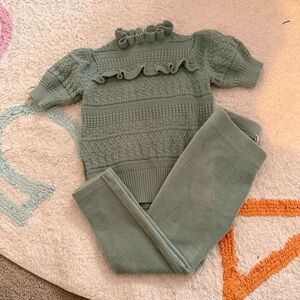 Green Sweater Set
